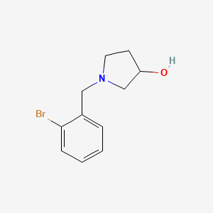 molecular formula C11H14BrNO B13342617 1-(2-Bromobenzyl)pyrrolidin-3-ol 