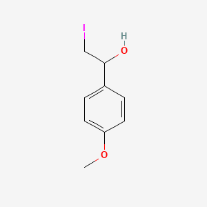 molecular formula C9H11IO2 B13342694 2-Iodo-1-(4-methoxyphenyl)ethan-1-ol 