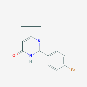 molecular formula C14H15BrN2O B13342698 2-(4-Bromophenyl)-6-(tert-butyl)pyrimidin-4-ol 