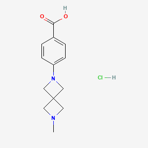 molecular formula C13H17ClN2O2 B13342733 4-(6-Methyl-2,6-diazaspiro[3.3]heptan-2-yl)benzoic acid hydrochloride 