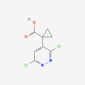 molecular formula C8H6Cl2N2O2 B13342738 1-(3,6-Dichloropyridazin-4-yl)cyclopropanecarboxylic acid 