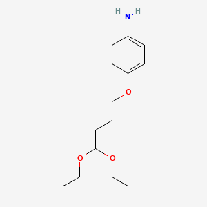 molecular formula C14H23NO3 B13342746 4-(4,4-Diethoxybutoxy)aniline 