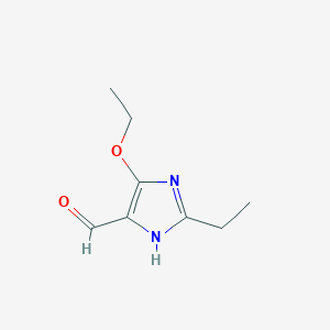 molecular formula C8H12N2O2 B13342752 5-Ethoxy-2-ethyl-1H-imidazole-4-carbaldehyde 