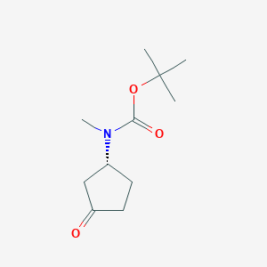 molecular formula C11H19NO3 B13342764 tert-Butyl (R)-methyl(3-oxocyclopentyl)carbamate 