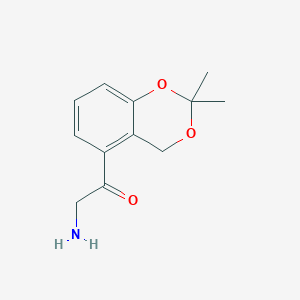 molecular formula C12H15NO3 B13342766 2-Amino-1-(2,2-dimethyl-4H-benzo[d][1,3]dioxin-5-yl)ethanone 