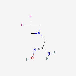 molecular formula C5H9F2N3O B13342804 (Z)-2-(3,3-difluoroazetidin-1-yl)-N'-hydroxyacetimidamide 