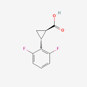 molecular formula C10H8F2O2 B13342808 (1R,2R)-2-(2,6-Difluorophenyl)cyclopropane-1-carboxylic acid 