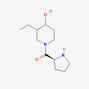 molecular formula C12H22N2O2 B13342832 1-(L-Prolyl)-3-ethyl-4-hydroxypiperidine 