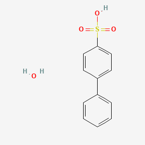 molecular formula C12H12O4S B13342841 [1,1'-Biphenyl]-4-sulfonicacidhydrate 