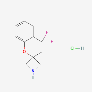 molecular formula C11H12ClF2NO B13342889 4',4'-Difluorospiro[azetidine-3,2'-chromane] hydrochloride 