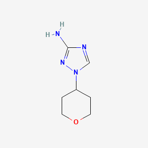 molecular formula C7H12N4O B13342895 1-(oxan-4-yl)-1H-1,2,4-triazol-3-amine 