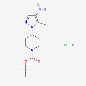 tert-Butyl 4-(4-amino-5-methyl-1H-pyrazol-1-yl)piperidine-1-carboxylate hydrochloride