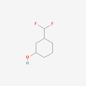 molecular formula C7H12F2O B13342924 3-(Difluoromethyl)cyclohexan-1-ol 