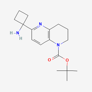 tert-Butyl 6-(1-aminocyclobutyl)-3,4-dihydro-1,5-naphthyridine-1(2H)-carboxylate