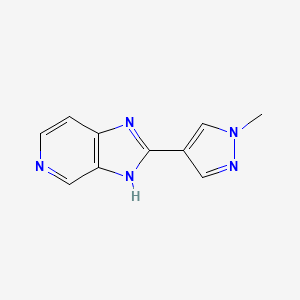 molecular formula C10H9N5 B13342927 2-(1-Methyl-1H-pyrazol-4-yl)-3H-imidazo[4,5-c]pyridine 