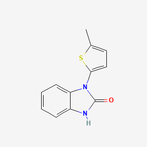 molecular formula C12H10N2OS B13342951 1,3-Dihydro-1-(5-methyl-2-thienyl)-2H-benzimidazol-2-one 