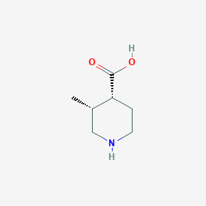 molecular formula C7H13NO2 B13342961 (3R,4R)-3-methylpiperidine-4-carboxylic acid 