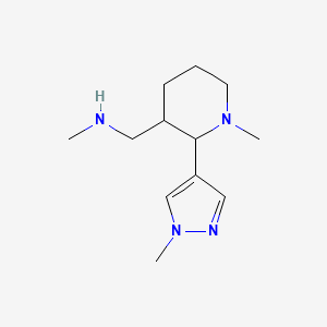 molecular formula C12H22N4 B13342976 methyl({[1-methyl-2-(1-methyl-1H-pyrazol-4-yl)piperidin-3-yl]methyl})amine 