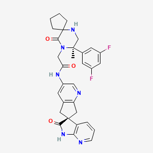 2-((R)-8-(3,5-Difluorophenyl)-8-methyl-10-oxo-6,9-diazaspiro[4.5]decan-9-yl)-N-((S)-2'-oxo-1',2',5,7-tetrahydrospiro[cyclopenta[b]pyridine-6,3'-pyrrolo[2,3-b]pyridin]-3-yl)acetamide