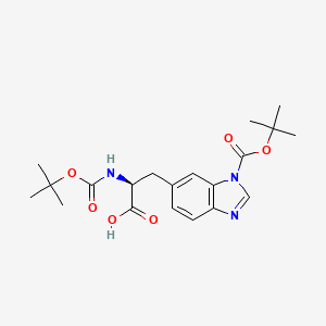 (S)-3-(1-(tert-Butoxycarbonyl)-1H-benzo[d]imidazol-6-yl)-2-((tert-butoxycarbonyl)amino)propanoic acid