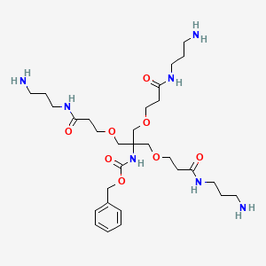 Benzyl (1,19-diamino-10-((3-((3-aminopropyl)amino)-3-oxopropoxy)methyl)-5,15-dioxo-8,12-dioxa-4,16-diazanonadecan-10-yl)carbamate