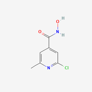 molecular formula C7H7ClN2O2 B13343044 2-Chloro-N-hydroxy-6-methylpyridine-4-carboxamide 