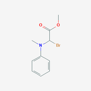 molecular formula C10H12BrNO2 B13343052 Methyl 2-bromo-2-(methyl(phenyl)amino)acetate 