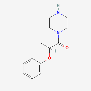 molecular formula C13H18N2O2 B13343056 2-Phenoxy-1-(piperazin-1-yl)propan-1-one 