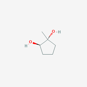 molecular formula C6H12O2 B13343063 1-Methylcyclopentane-1beta,2alpha-diol 