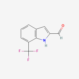 7-(Trifluoromethyl)-1H-indole-2-carbaldehyde