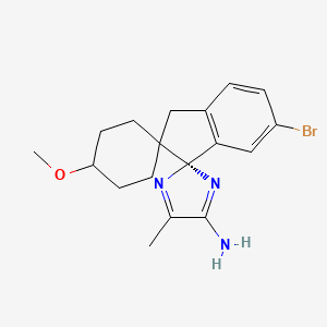 molecular formula C18H22BrN3O B13343087 (1S,1'R,4S)-6'-bromo-4-methoxy-5''-methyl-3'H-dispiro[cyclohexane-1,2'-indene-1',2''-imidazol]-4''-amine 