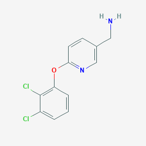 [6-(2,3-Dichlorophenoxy)pyridin-3-yl]methanamine