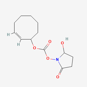 molecular formula C13H19NO5 B13343111 Cyclooct-2-en-1-yl (2-hydroxy-5-oxopyrrolidin-1-yl) carbonate 