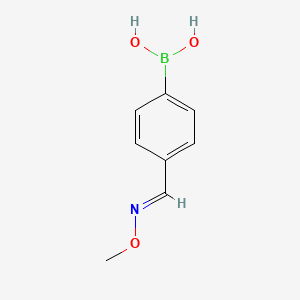 molecular formula C8H10BNO3 B13343115 (4-((Methoxyimino)methyl)phenyl)boronic acid 