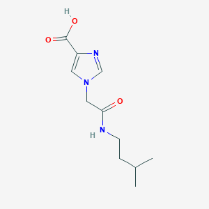 molecular formula C11H17N3O3 B13343123 1-(2-(isopentylamino)-2-oxoethyl)-1H-imidazole-4-carboxylic acid 