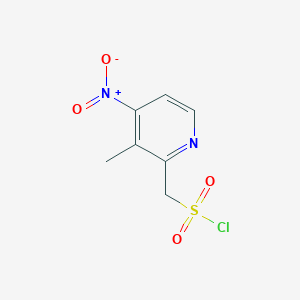 (3-Methyl-4-nitropyridin-2-yl)methanesulfonyl chloride