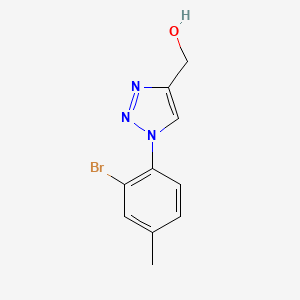 molecular formula C10H10BrN3O B13343163 (1-(2-Bromo-4-methylphenyl)-1H-1,2,3-triazol-4-yl)methanol 