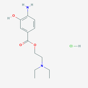 molecular formula C13H21ClN2O3 B13343183 2-(Diethylamino)ethyl 4-Amino-3-hydroxybenzoate Hydrochloride 