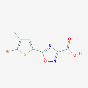 molecular formula C8H5BrN2O3S B13343218 5-(5-Bromo-4-methylthiophen-2-yl)-1,2,4-oxadiazole-3-carboxylic acid 