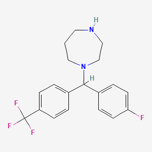 molecular formula C19H20F4N2 B1334322 1-((4-Fluorophenyl)[4-(trifluoromethyl)phenyl]methyl)-1,4-diazepane CAS No. 503807-36-1