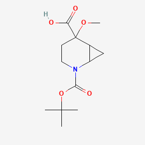 molecular formula C13H21NO5 B13343230 2-(tert-Butoxycarbonyl)-5-methoxy-2-azabicyclo[4.1.0]heptane-5-carboxylic acid 