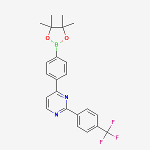 4-(4-(4,4,5,5-Tetramethyl-1,3,2-dioxaborolan-2-yl)phenyl)-2-(4-(trifluoromethyl)phenyl)pyrimidine