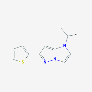 molecular formula C12H13N3S B13343248 1-isopropyl-6-(thiophen-2-yl)-1H-imidazo[1,2-b]pyrazole 