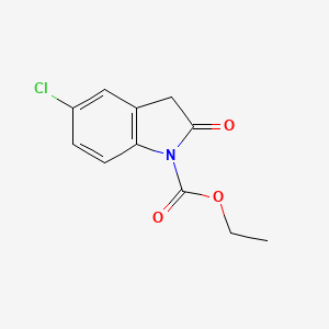 molecular formula C11H10ClNO3 B13343287 Ethyl 5-chloro-2-oxoindoline-1-carboxylate 