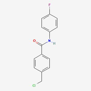 molecular formula C14H11ClFNO B13343295 4-(chloromethyl)-N-(4-fluorophenyl)benzamide 