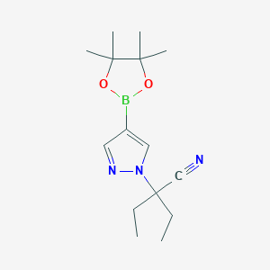 2-Ethyl-2-(4-(4,4,5,5-tetramethyl-1,3,2-dioxaborolan-2-yl)-1H-pyrazol-1-yl)butanenitrile