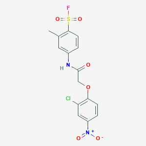 Benzenesulfonylfluoride, 4-[[2-(2-chloro-4-nitrophenoxy)acetyl]amino]-2-methyl-