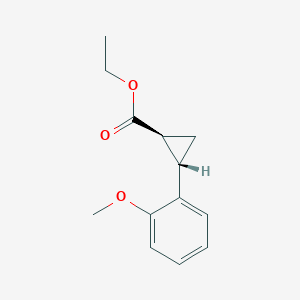 molecular formula C13H16O3 B13343320 Ethyl (1S,2S)-2-(2-methoxyphenyl)cyclopropane-1-carboxylate 