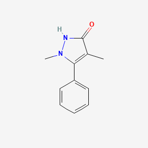 molecular formula C11H12N2O B13343334 1,4-Dimethyl-5-phenyl-1H-pyrazol-3-ol 