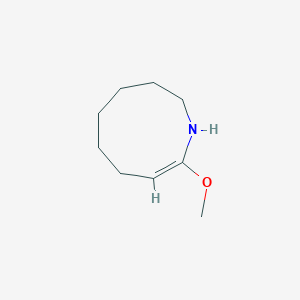 molecular formula C9H17NO B13343358 9-Methoxy-2,3,4,5,6,7-hexahydro-1H-azonine 